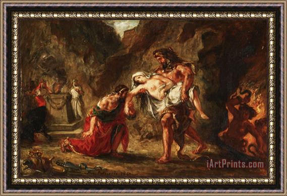Eugene Delacroix Hercules And Alcestis Framed Painting
