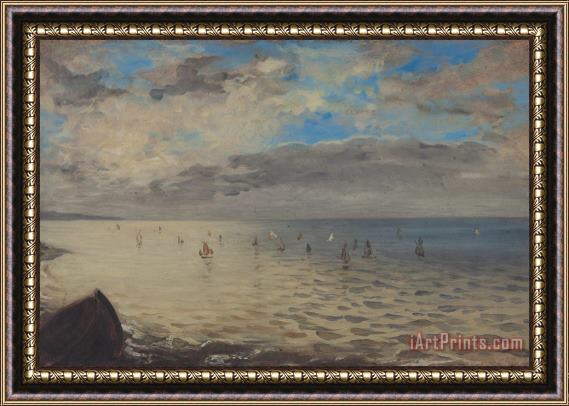 Eugene Delacroix Sea Viewed From The Heights of Dieppe Framed Painting
