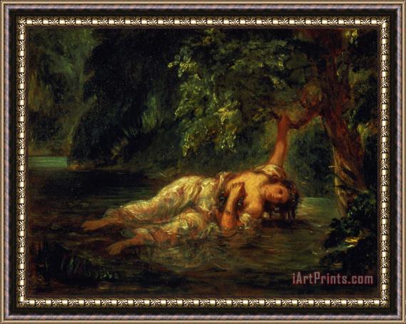 Eugene Delacroix The Death of Ophelia Framed Print