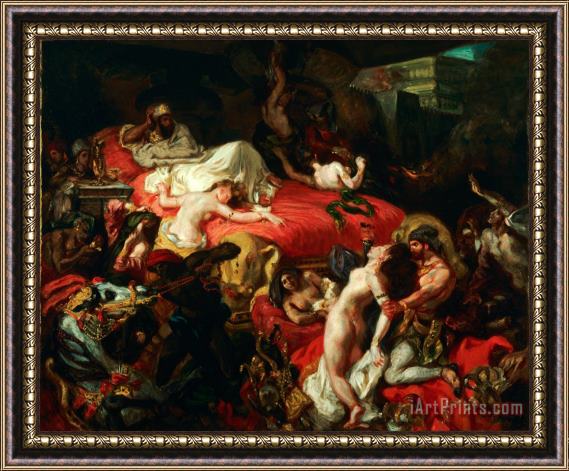 Eugene Delacroix The Death of Sardanapalus Framed Painting