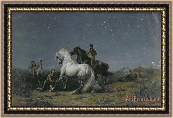 Eugene Delacroix The Horse Thieves Framed Print