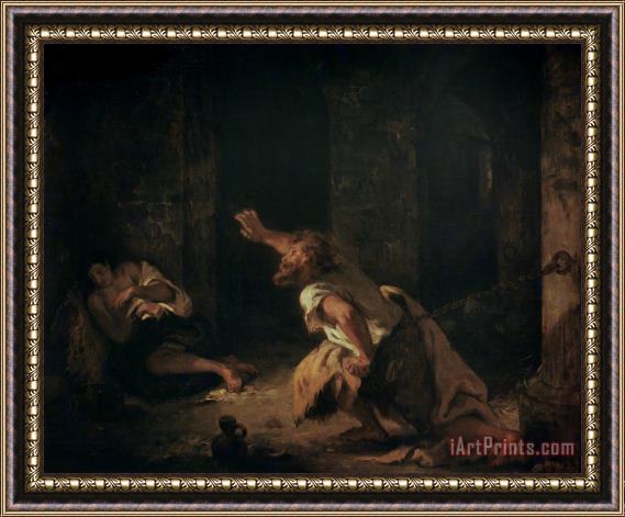 Eugene Delacroix The Prisoner of Chillon Framed Painting