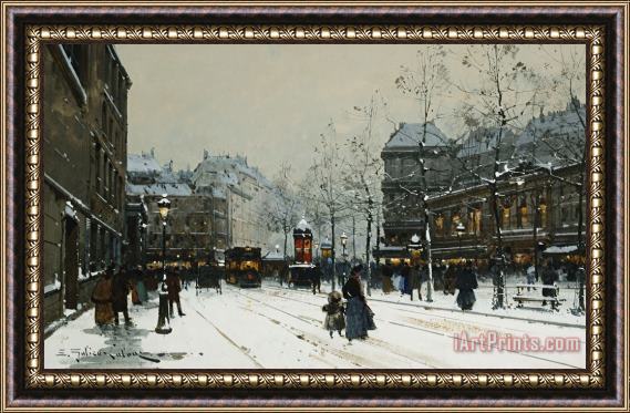 Eugene Galien-Laloue Gare Du Nord Paris Framed Print