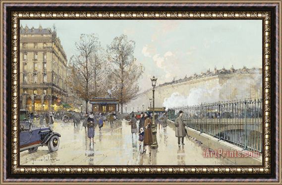 Eugene Galien-Laloue Le Boulevard Pereire Paris Framed Print