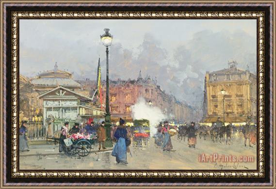 Eugene Galien-Laloue Place De L'opera Paris Framed Print