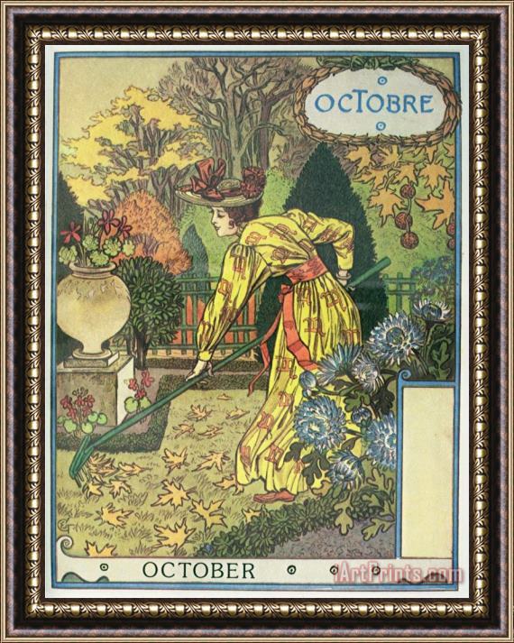 Eugene Grasset October Framed Print