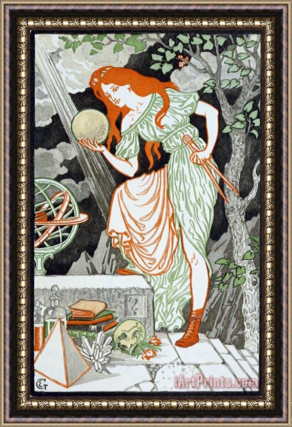 Eugene Grasset Woman Science Framed Painting