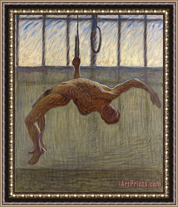 Eugene Jansson Ring Gymnast I Framed Painting
