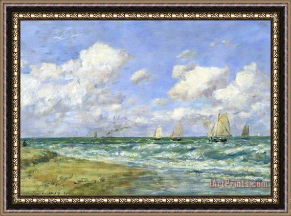 Eugene Louis Boudin Marine scene Framed Painting