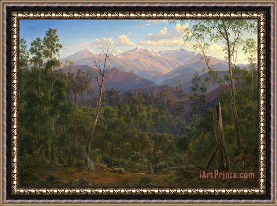 Eugene Von Guerard Mount Kosciusko, Seen From The Victorian Border (mount Hope Ranges) Framed Print