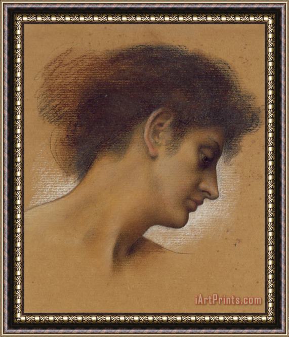 Evelyn De Morgan Study of a head Framed Painting
