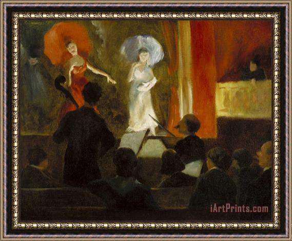 Everett Shinn Theater Scene Framed Painting