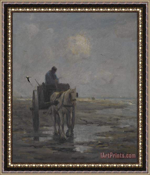 Evert Pieters Horse and Cart Framed Painting