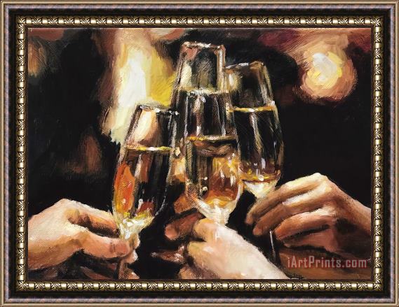 Fabian Perez A Toast with Champagne Framed Print