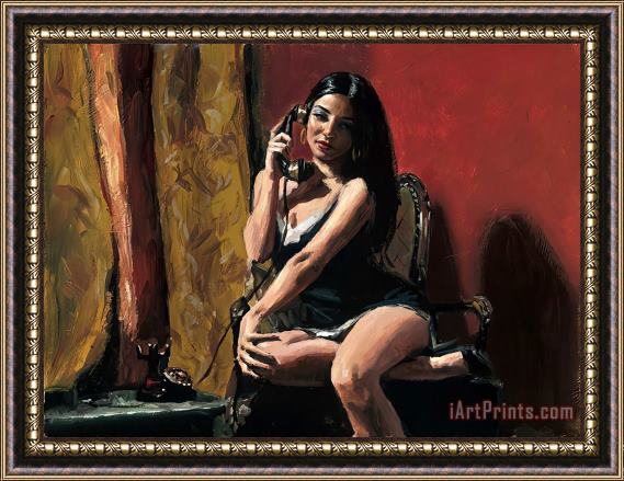 Fabian Perez Arpi in The Red Room Framed Painting