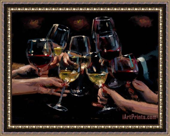 Fabian Perez For a Better Life Red And White Framed Painting
