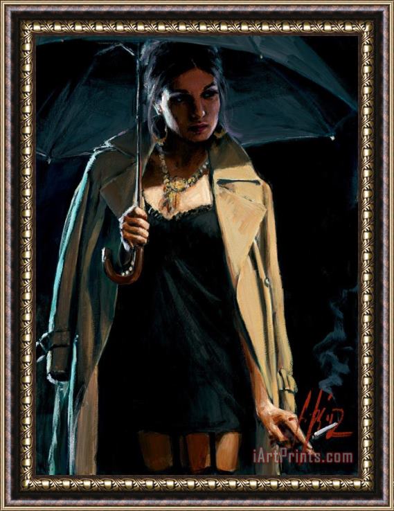 Fabian Perez November Rain II Marissa Framed Painting
