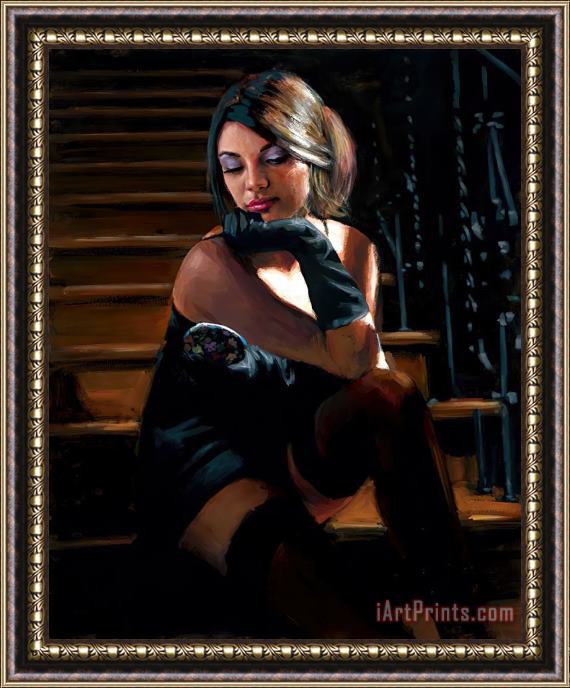 Fabian Perez Saba on The Stairs VI Framed Painting