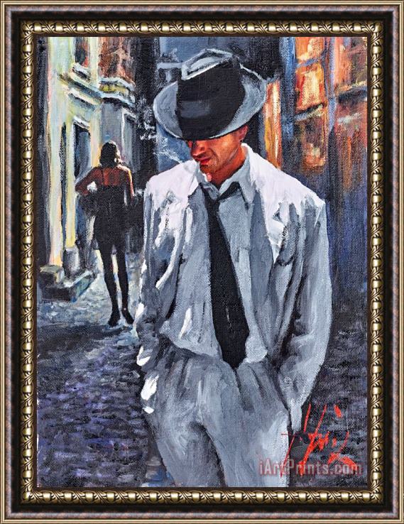 Fabian Perez The Alley (el Paseo Ii) Framed Painting