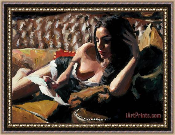 Fabian Perez The Letter III Framed Painting