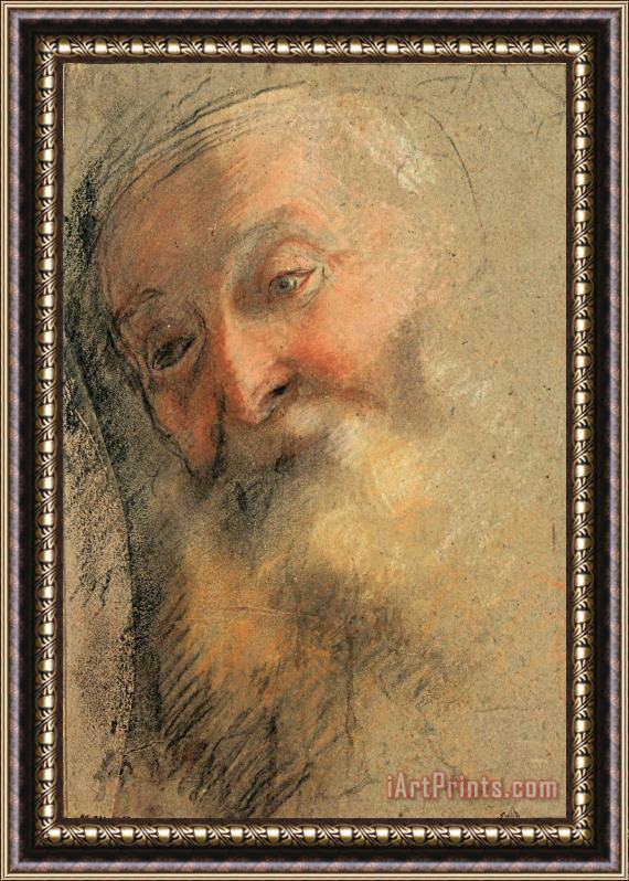 Federico Barocci Head of an Old Bearded Man, 1584 1586 Framed Print