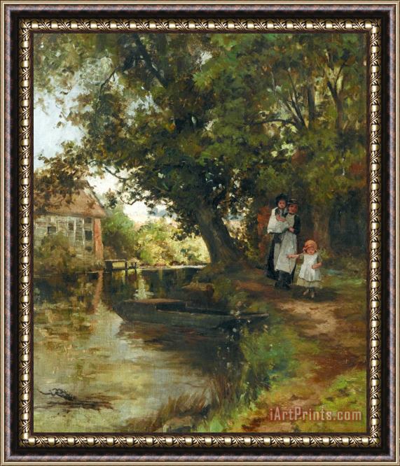Federico Zandomeneghi Aus Der Umgebung Von Paris, 1878 Framed Painting
