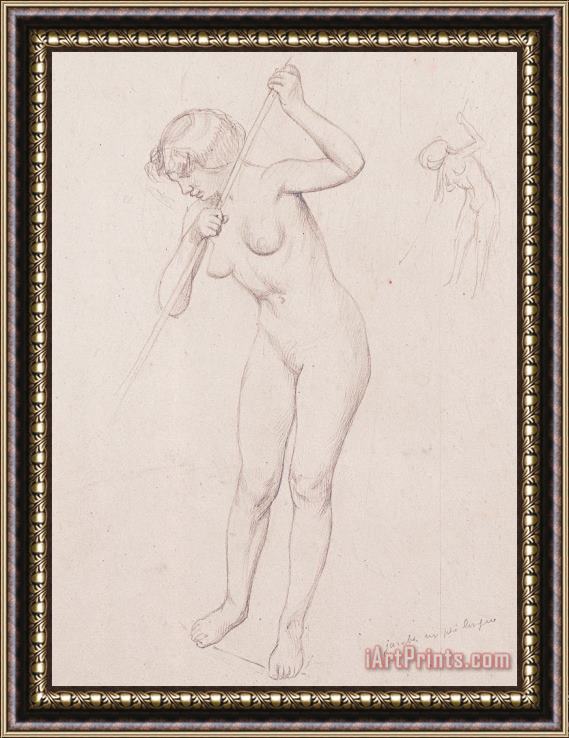 Felix Edouard Vallotton Figure Study For 'the Slaying Of Orpheus' Framed Painting