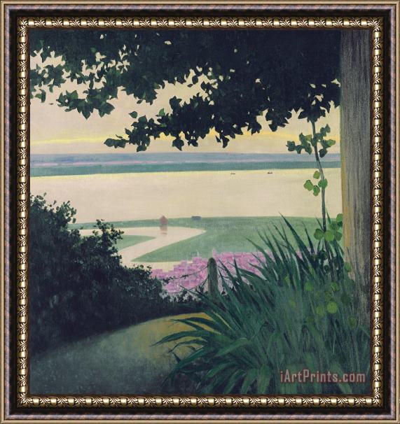 Felix Edouard Vallotton Honfleur And The Baie De La Seine Framed Painting