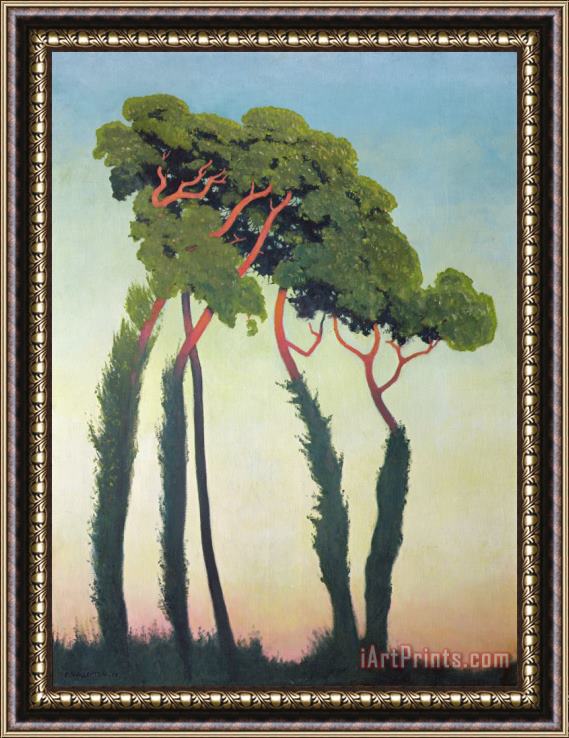 Felix Edouard Vallotton Landscape with Trees Framed Print