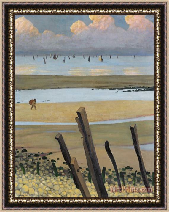 Felix Edouard Vallotton Low Tide At Villerville Framed Painting