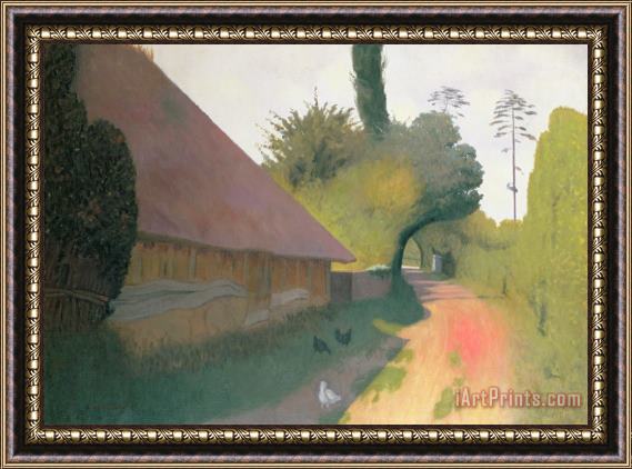 Felix Edouard Vallotton The Barn with the Great Thatched Roof Framed Print