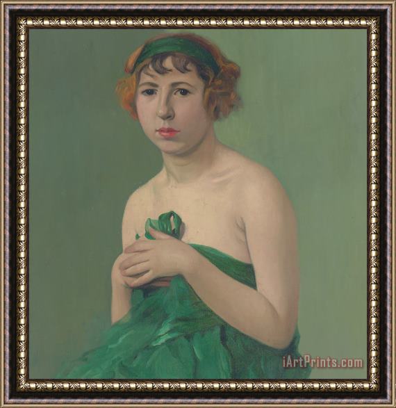 Felix Edouard Vallotton The Green Ribbon Framed Print
