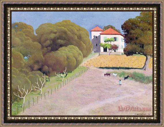 Felix Edouard Vallotton The House with the Red Roof Framed Painting