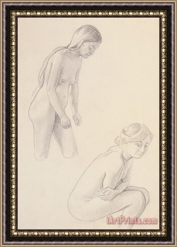 Felix Edouard Vallotton Two Nudes Framed Print
