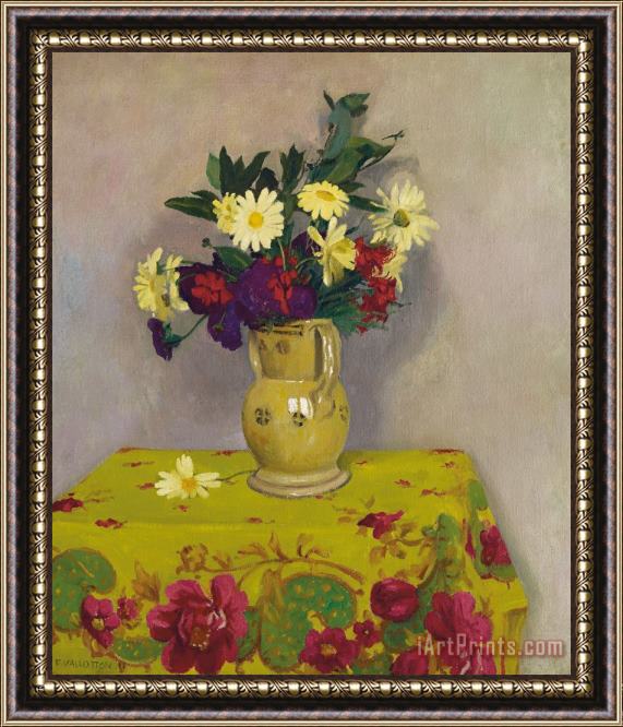 Felix Edouard Vallotton Yellow Daisies And Various Flowers Framed Print
