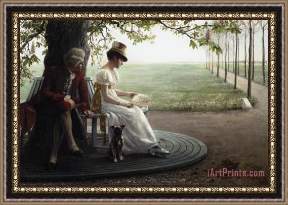 Felix Friedrich Von Ende Courtship Framed Painting