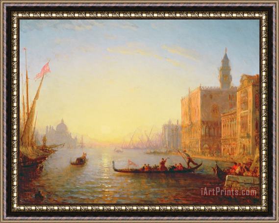 Felix Ziem Venice Evening Framed Painting