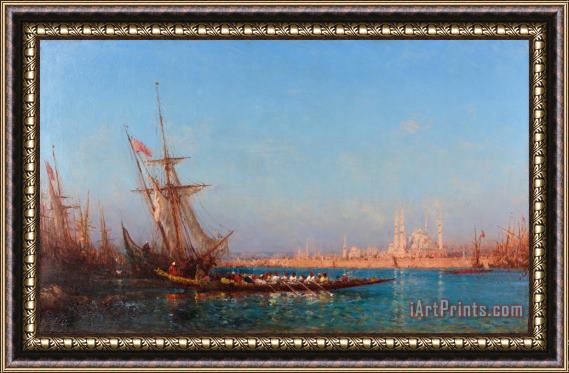 Felix Ziem View of Istanbul 3 Framed Painting