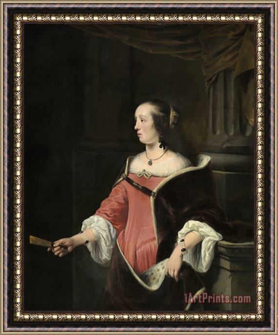 Ferdinand Bol Portrait of a Lady Framed Painting