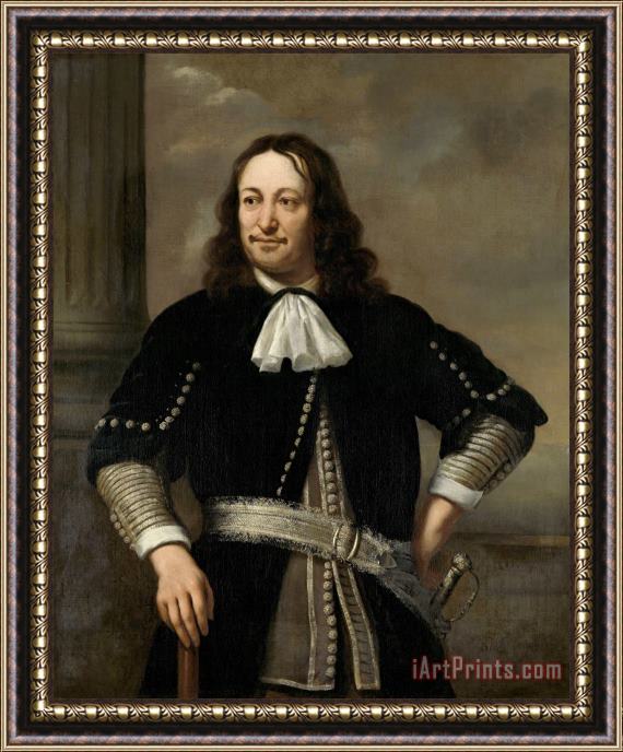 Ferdinand Bol Portrait of a Naval Officer, Probably Vice Admiral Aert Van Nes (1626 1693) Framed Print