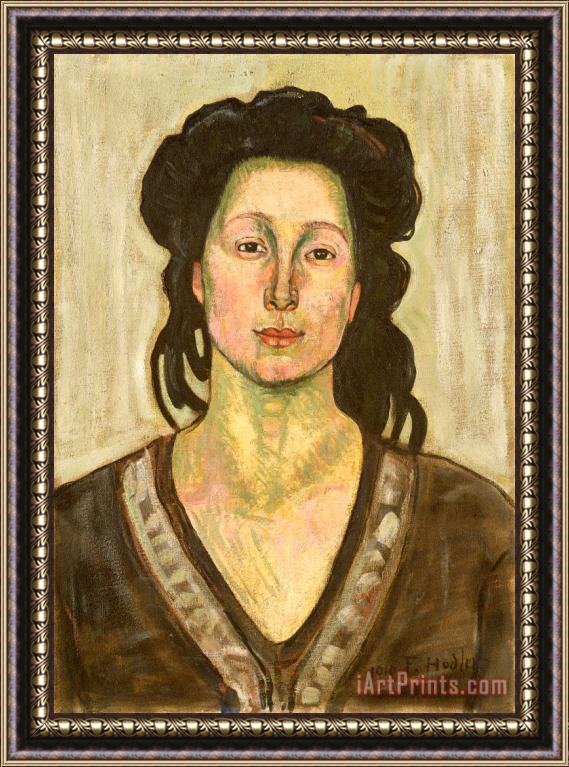 Ferdinand Hodler Portrait of Jeanne Cerani Framed Print