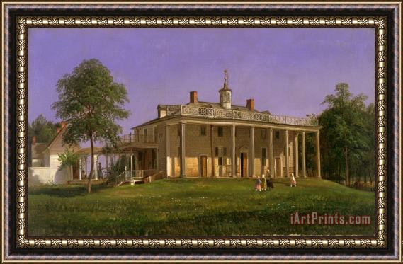 Ferdinand Richardt View of Mount Vernon Framed Print