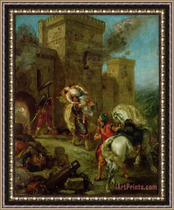 Ferdinand Victor Eugene Delacroix Rebecca Kidnapped by the Templar Framed Print