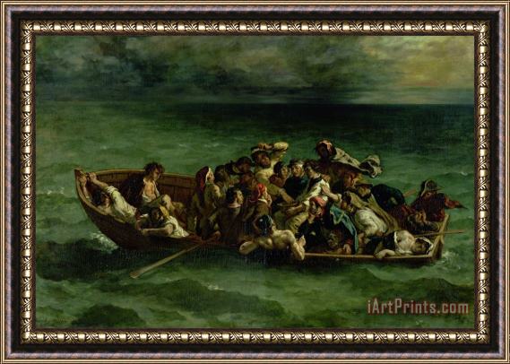 Ferdinand Victor Eugene Delacroix The Shipwreck of Don Juan Framed Print