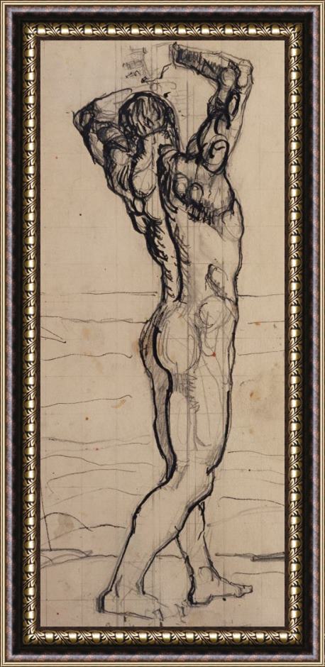 Ferdninand Hodler Male Act Study For The Truth Framed Painting