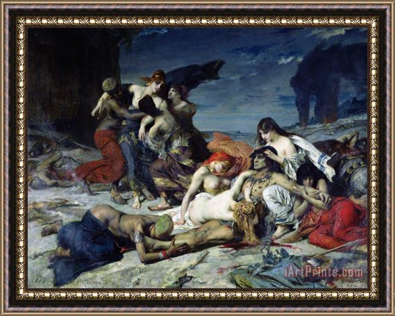 Fernand Cormon The Death Of Ravana Framed Painting