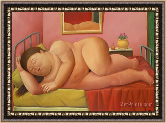 Fernando Botero Desnudo Acostado, 1987 Framed Print
