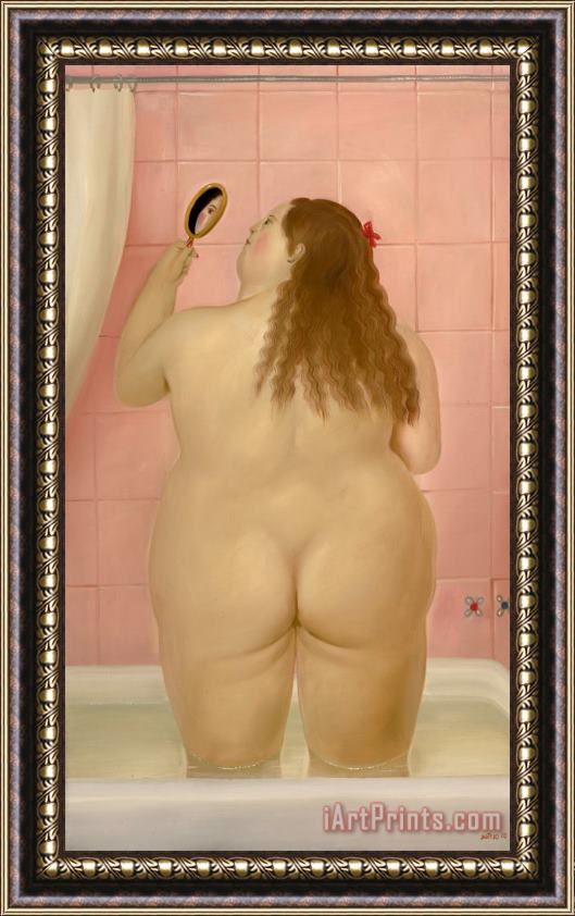 Fernando Botero El Bano, 1978 Framed Painting