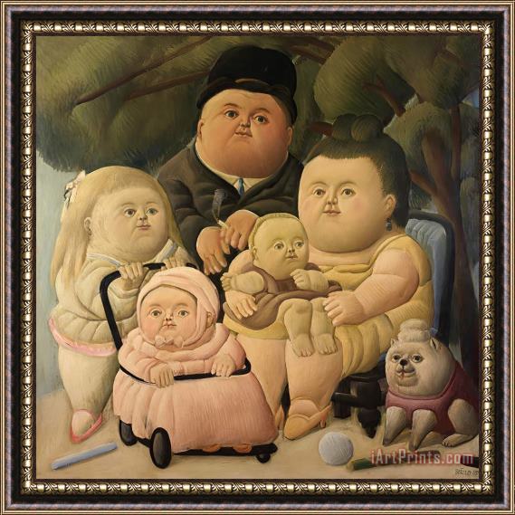 Fernando Botero Family V Framed Print