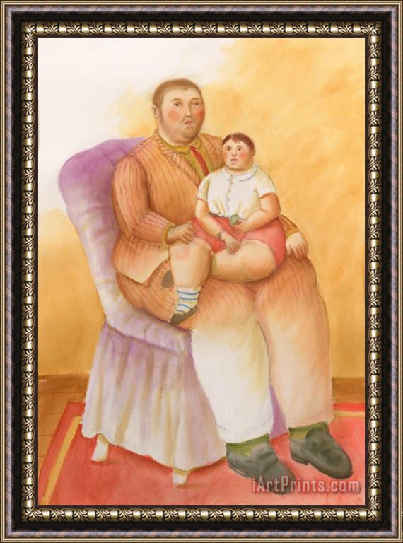 Fernando Botero Father And Son, 2009 Framed Print